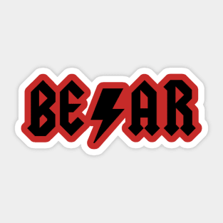 Bear Rock Black Sticker